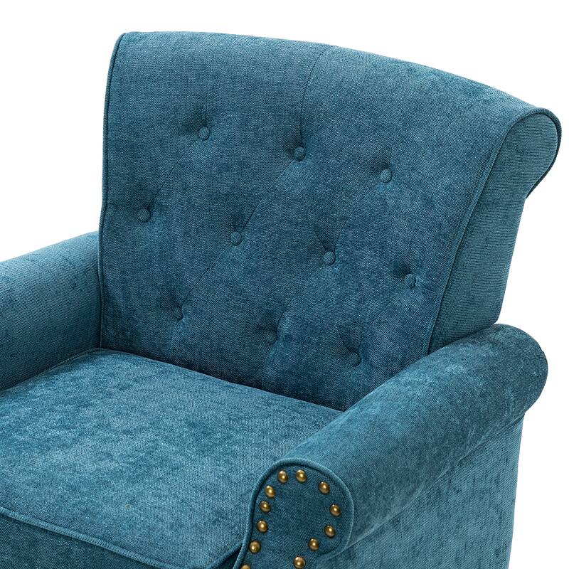 Indiges Comfy Upholstered Accent Armchair with Tufted Back Set of 2 for Bedroom Reading Office