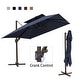 preview thumbnail 15 of 38, Outdoor 10 x 10 ft Square Double Top Patio Cantilever Offset Umbrella