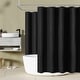 preview thumbnail 51 of 74, Waterproof PEVA 6G Shower Curtain Liner 180"Wx70"L - Black