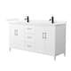 Option White, Black Trim, White Quartz Top