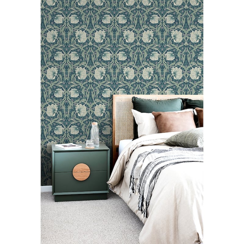 NextWall Pimpernel Floral Peel and Stick Wallpaper