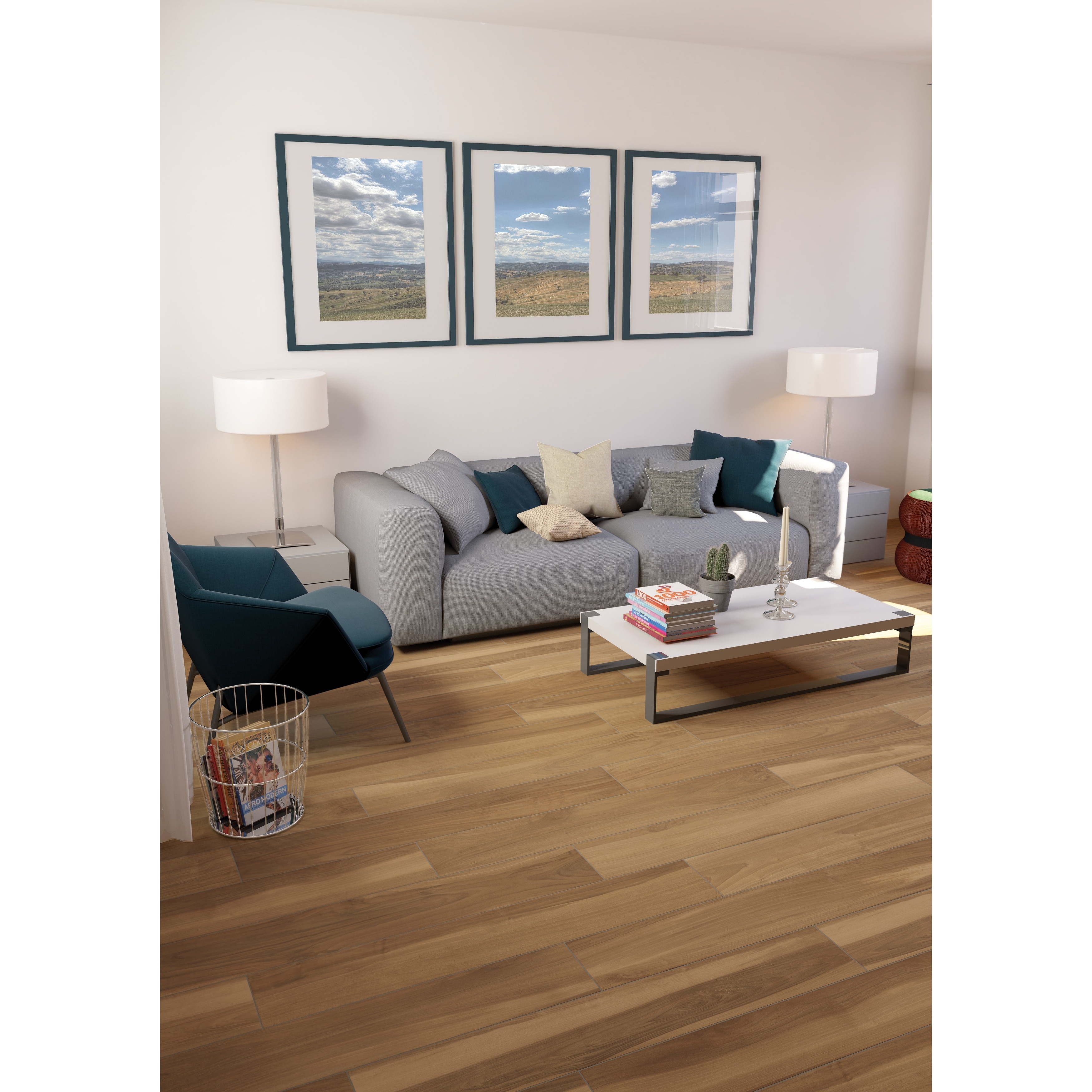 West End 6x24 Ash Matte Wood Look Plank Porcelain Tile - Floor
