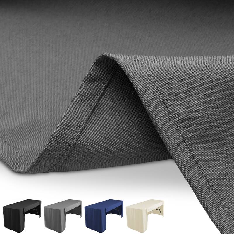 6ft Fitted Tablecloth with Open Back Trade Show Table Cover - 6 ft