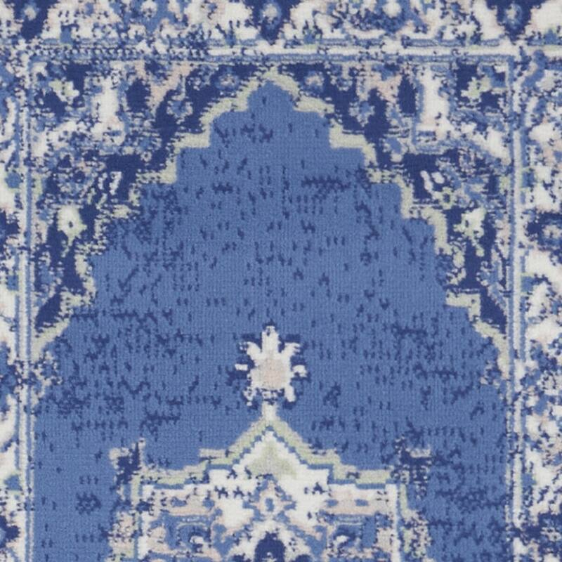 Joqu Power Loomed Distressed Abstract Floral Non Skid Stain Resistant Area Rug By HomeRoots - 96' X '24' X '0.39