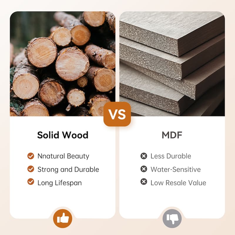 63-Inch Solid Wood Console Table with shelf