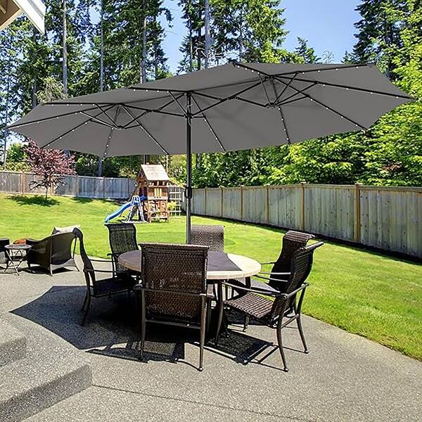 big patio umbrella amazon Amazon.com : Blissun 9' Outdoor Patio Umbrella, Outdoor Table Umbrella, Yard  Umbrella, Market Umbrella with 8 Sturdy Ribs, Push Button Tilt and Crank  (Tan) : Patio, Lawn & Garden