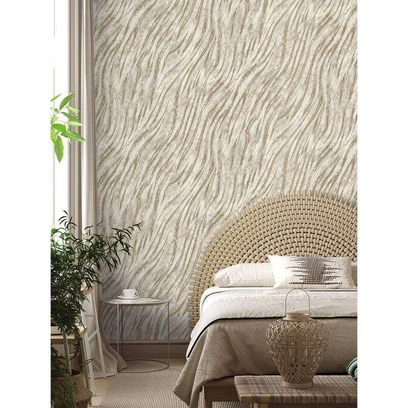 Fine Decor Arran Neutral Swirling Stripe Wallpaper