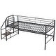 preview thumbnail 25 of 29, Mid Loft Bed with Storage Stairs Ideal for Kids Rooms and Play Areas