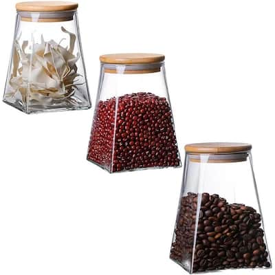 Glass Food Storage Jars with Bamboo Lids