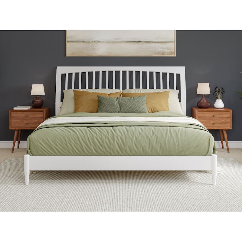 Orleans Solid Wood Low Profile Sleigh Platform Bed