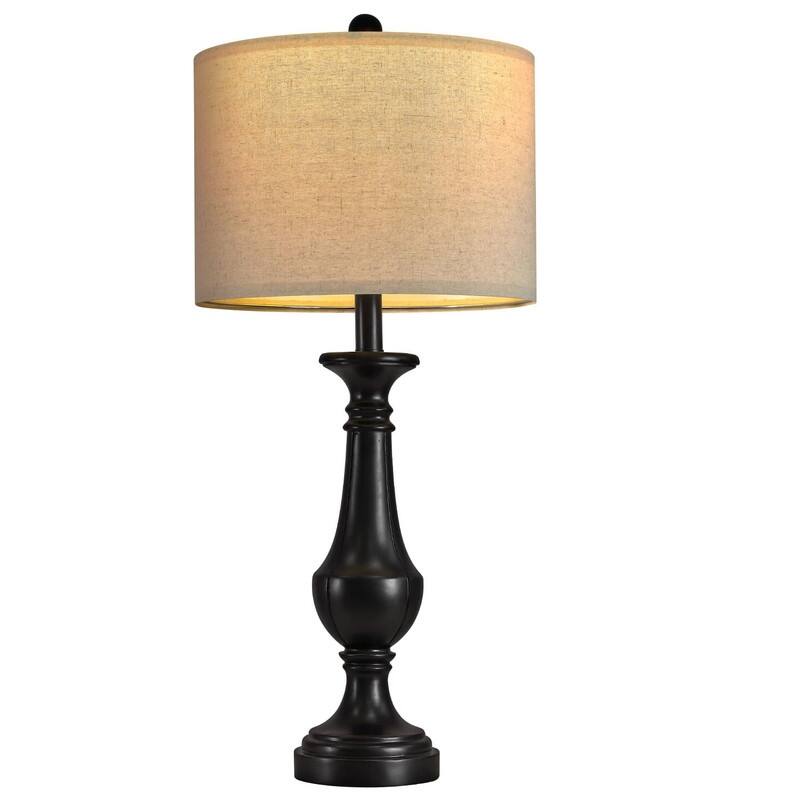 27.5" Farmhouse Table Lamp, Mid Century Tall Table Lamp - 1 Set