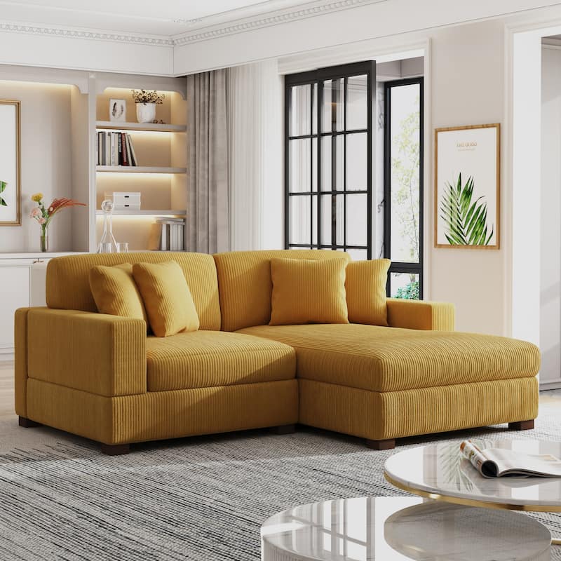 Oversized Modular Sectional Sofa Set with Pillows for Living Room