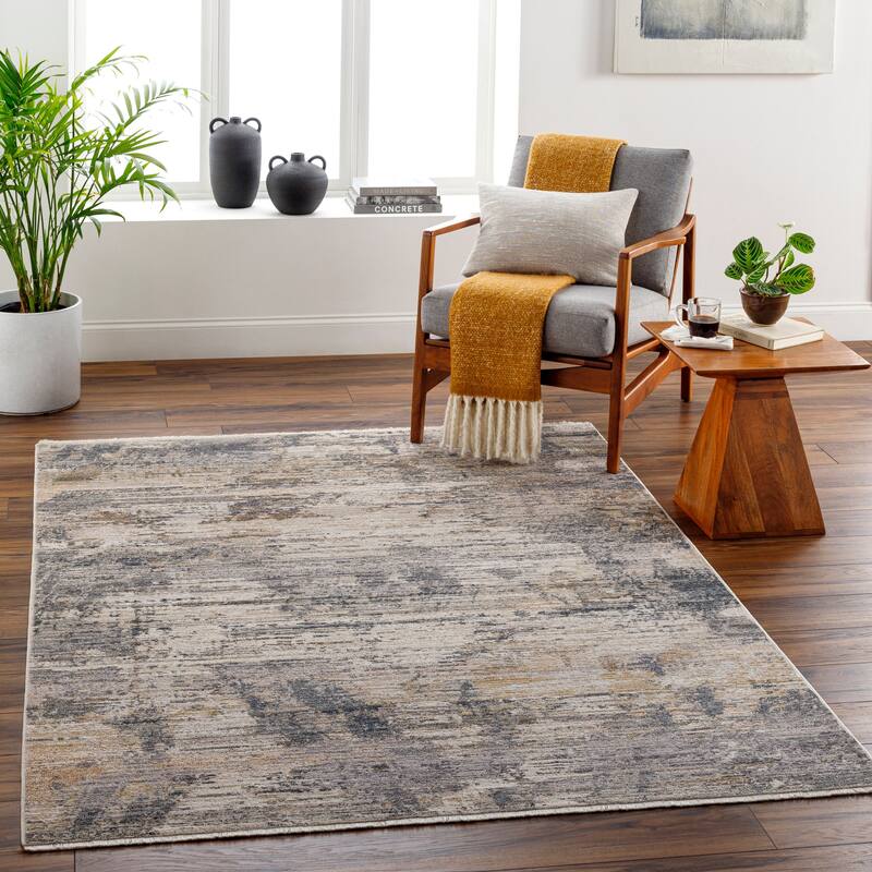 Jernigan Modern & Contemporary Area Rug - 3' 11" x 5' 10" - Taupe/Gray