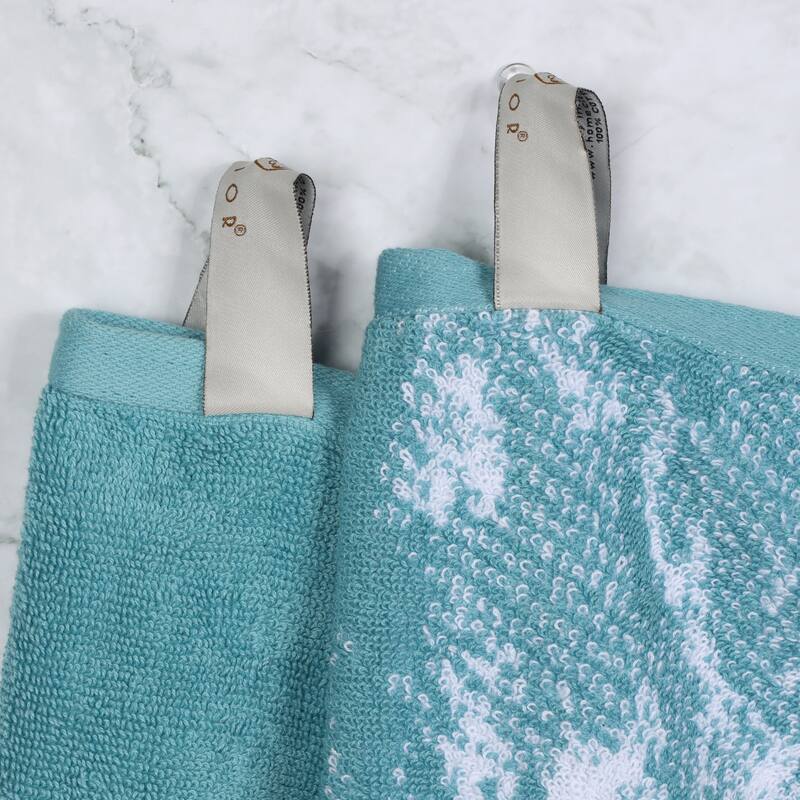 Superior Cotton Quick-Drying Solid and Marble 8 Piece Towel Set