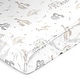 preview thumbnail 1 of 4, Sweet Jojo Designs Jungle Safari Animals Boy Girl Gender Neutral Satin Fitted Crib Sheet Taupe Elephants Giraffe Wildlife Zebra