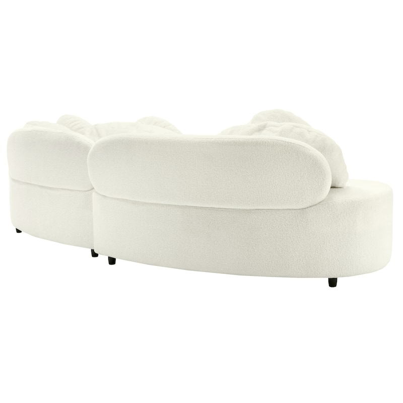 103.5" Foam 3-Seater Sofa with High-Density Foam Cushions, 3 Pillows