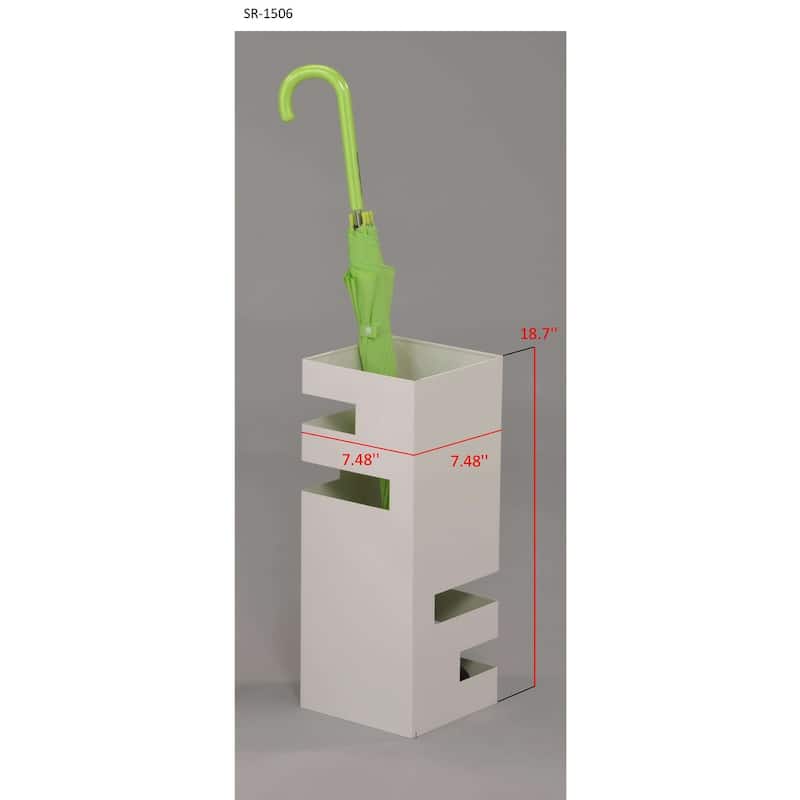 Square Umbrella Holder, Umbrella Stand, White