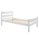 preview thumbnail 3 of 25, Classic Design Easy to Clean Twin Size Wood Platform Bed with Headboard and Wooden Slat Support