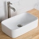 preview thumbnail 12 of 32, Kraus 3-in-1 Set White Rectangle Ceramic Sink, Ramus Faucet w/Drain