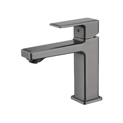 Modern Single Handle Single Hole Bathroom Vanity Sink Faucet with Aerator, Splash, Corrosion and Rust Proof