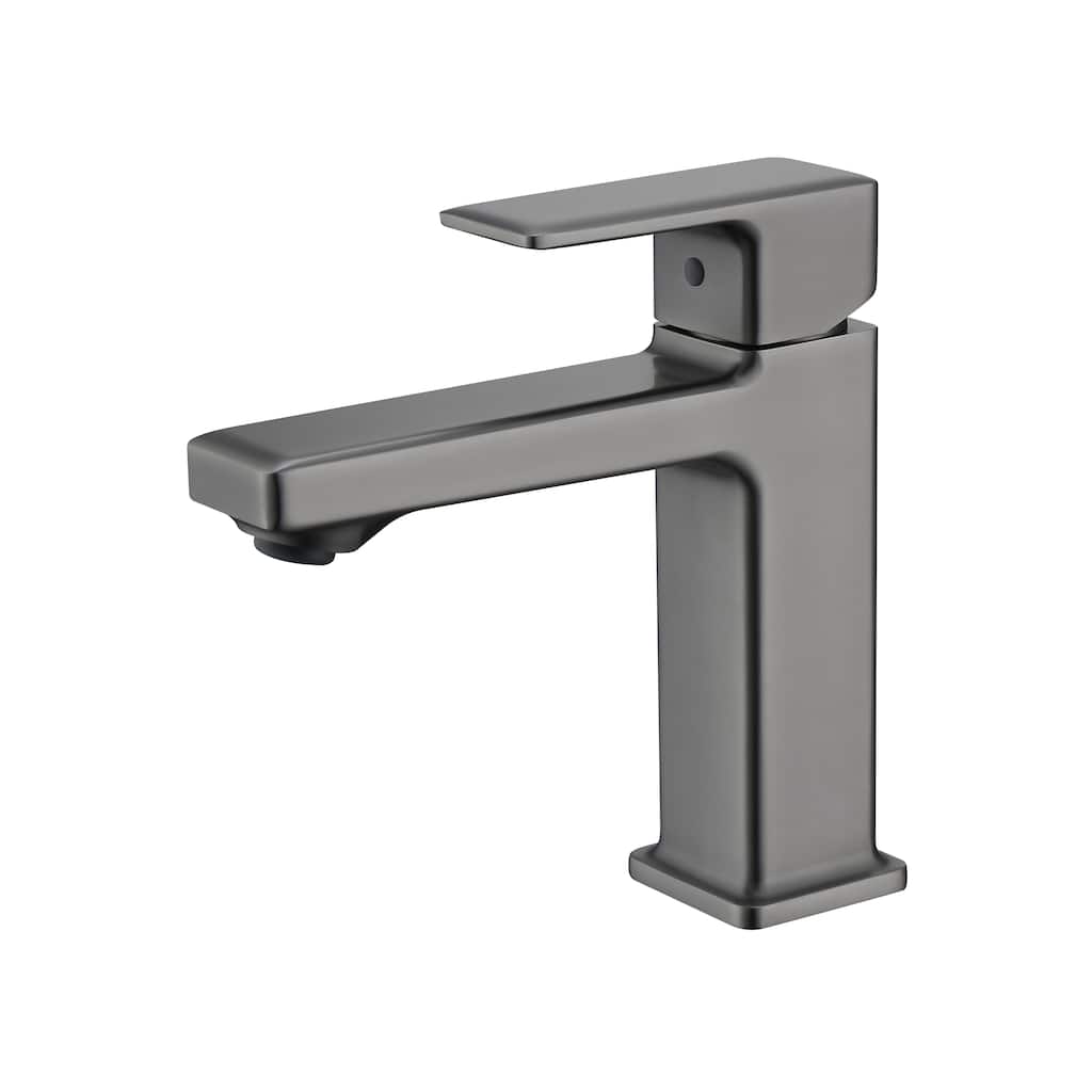 Modern Single Handle Single Hole Bathroom Vanity Sink Faucet with Aerator, Splash, Corrosion and Rust Proof