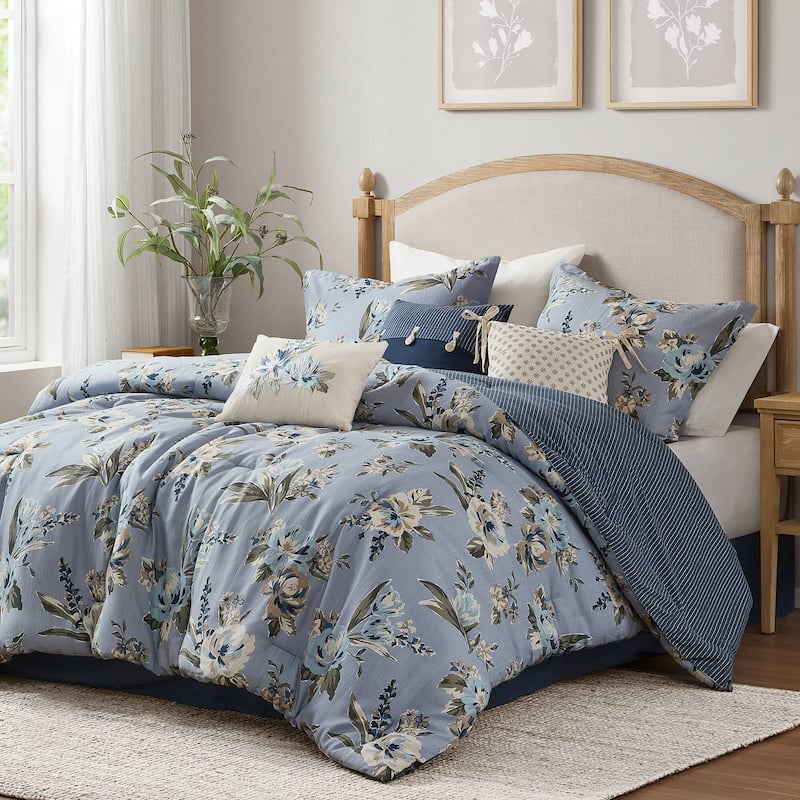 Madison Park Salara 7 Piece Vintage Floral Comforter Set