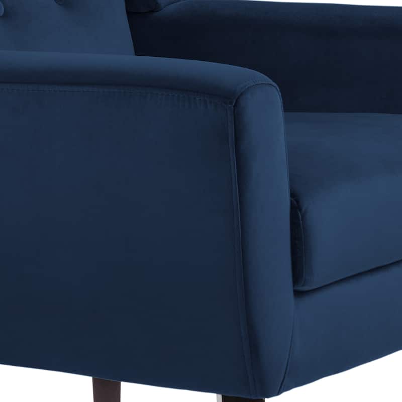 Velvet Upholstered Armchair Tufted Accent Chair