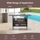 preview thumbnail 7 of 8, Costway Patio Rattan Wicker Bar Height Counter Table Storage Shelf