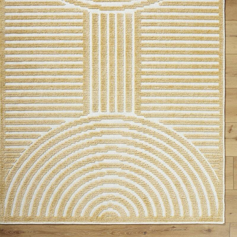 Livabliss Remi Mod Stripe Machine Washable Area Rug