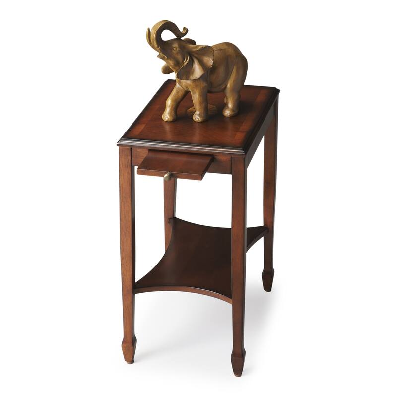 HomeRoots 25" Medium Brown Manufactured Wood Rectangular End Table With Shelf - 27