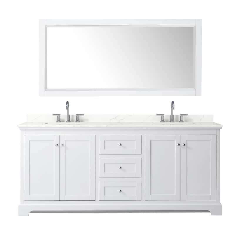 Wyndham Collection WCV232380D-QTZ-US3M70 Avery 80" Free Standing