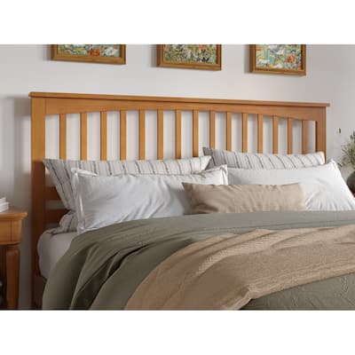 King Solid Wood Headboard with Attachable USB Charger in Light Toffee with Modern Sleigh Style and Function