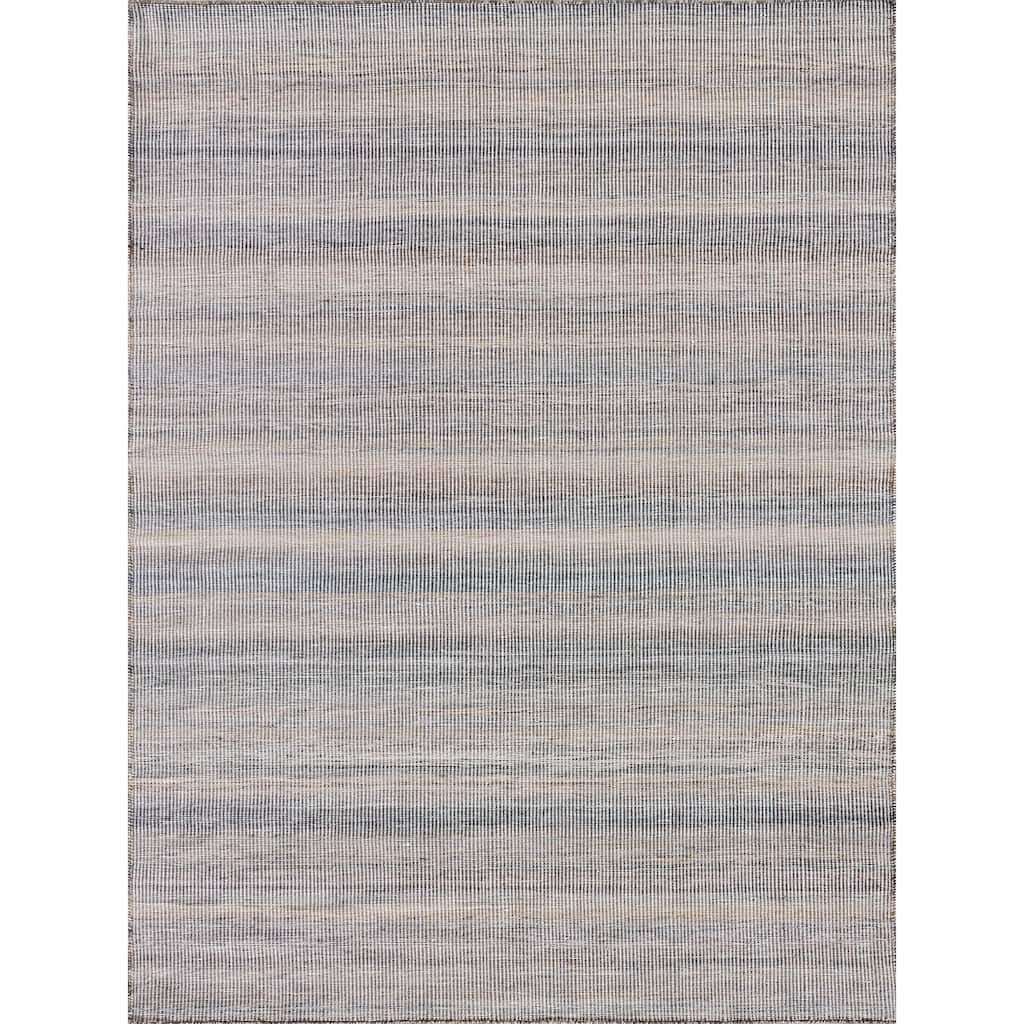 EXQUISITE RUGS Lenzi Indoor/Outdoor Flatweave PET yarn Grey/Ivory Area Rug.