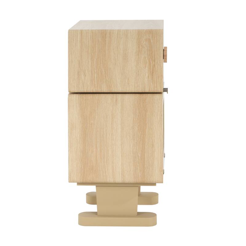 Natural Color MDF Storage Side Table