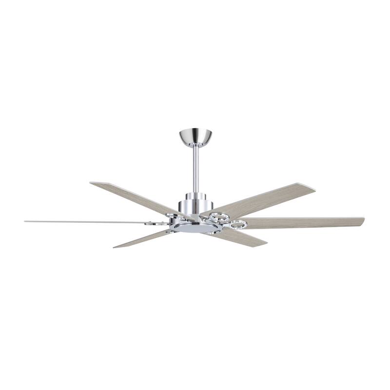MLiAN 64 in 6 Playwood Blades Dc Motor Indoor Downrod Standard Ceiling Fan With Remote - 64''