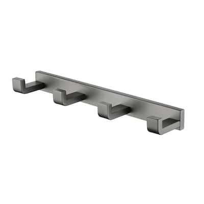 Heavy Duty Wall-Mounted Coat Rack with 4 Hooks