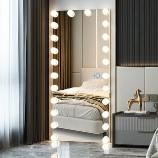 VANITII Hollywood Vanity Mirror Full Length Wall Mountable Bluetooth Speakers Vanity Mirror with 24 Dimmable LED Bulbs N A On Sale Bed Bath Beyond 39881315