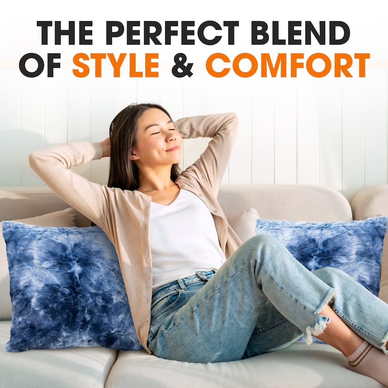 Cheer Collection Set of 2 18"x18" Ultra Soft and Cozy Throw Pillows