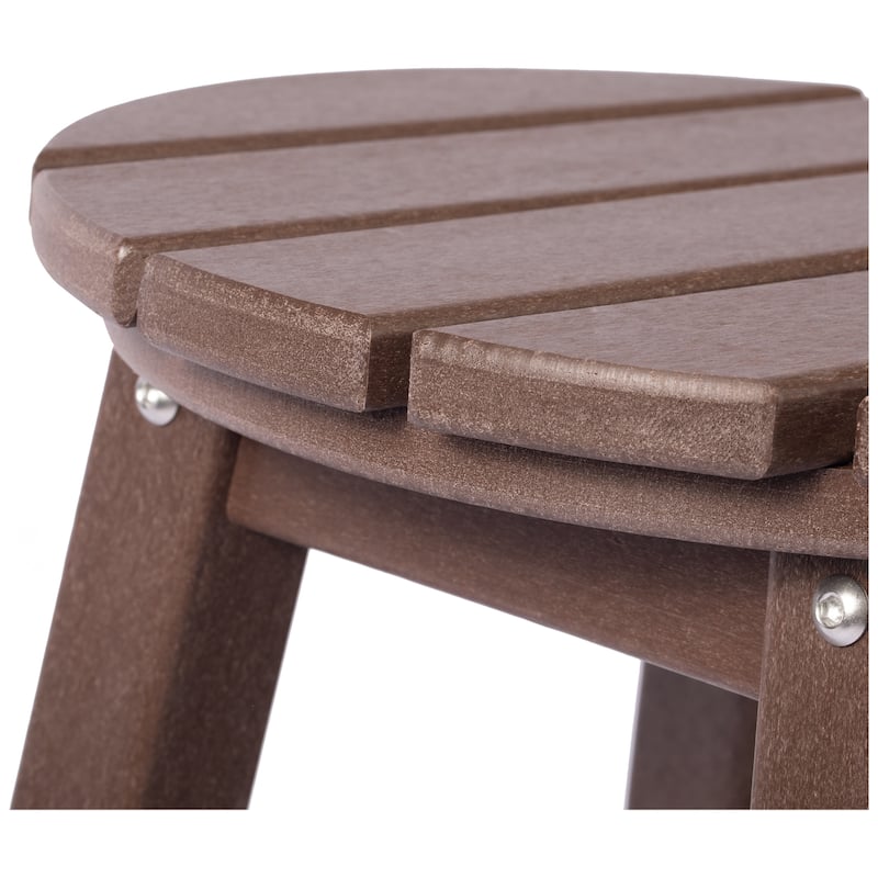 Laguna Hdpe All Weather Outdoor Patio 24" Round Counter Stool (Set Of 2)