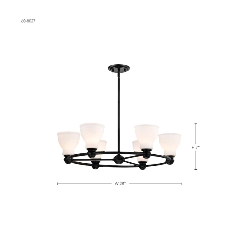 Nuvo Lighting 60/8027 Russel 6 Light 28" Wide Ring Chandelier