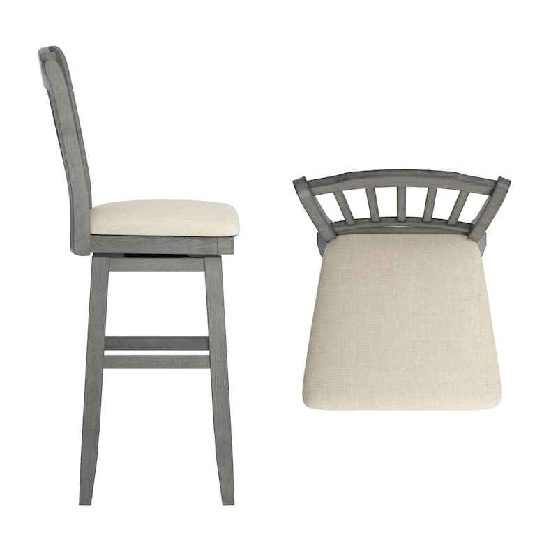 Ronda Slat Back Wood Swivel Chair