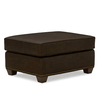 Oswynn Genuine Leather Ottoman