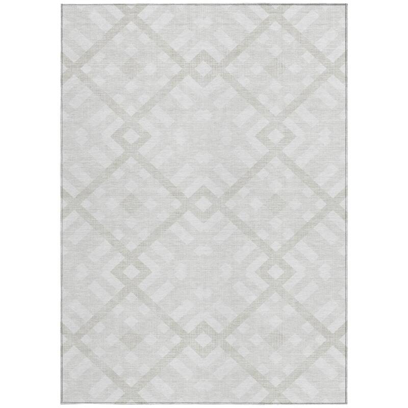 HomeRoots Geometric Transitional Rectangle Outdoor Rug