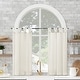 preview thumbnail 6 of 8, Archaeo Washed Cotton Twist Tab Cafe Curtain Pair Ivory - 52" x 36"