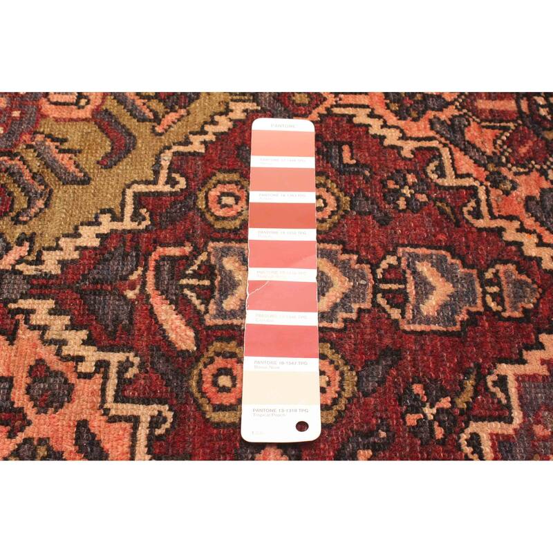 ECARPETGALLERY Hand-knotted Kayseri Vintage Dark Red Wool Rug - 3'7 x 5'7