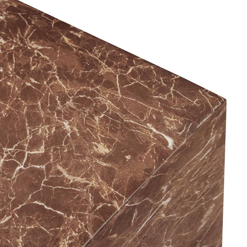 Stova Cube Concrete Side Table with Marble Finish