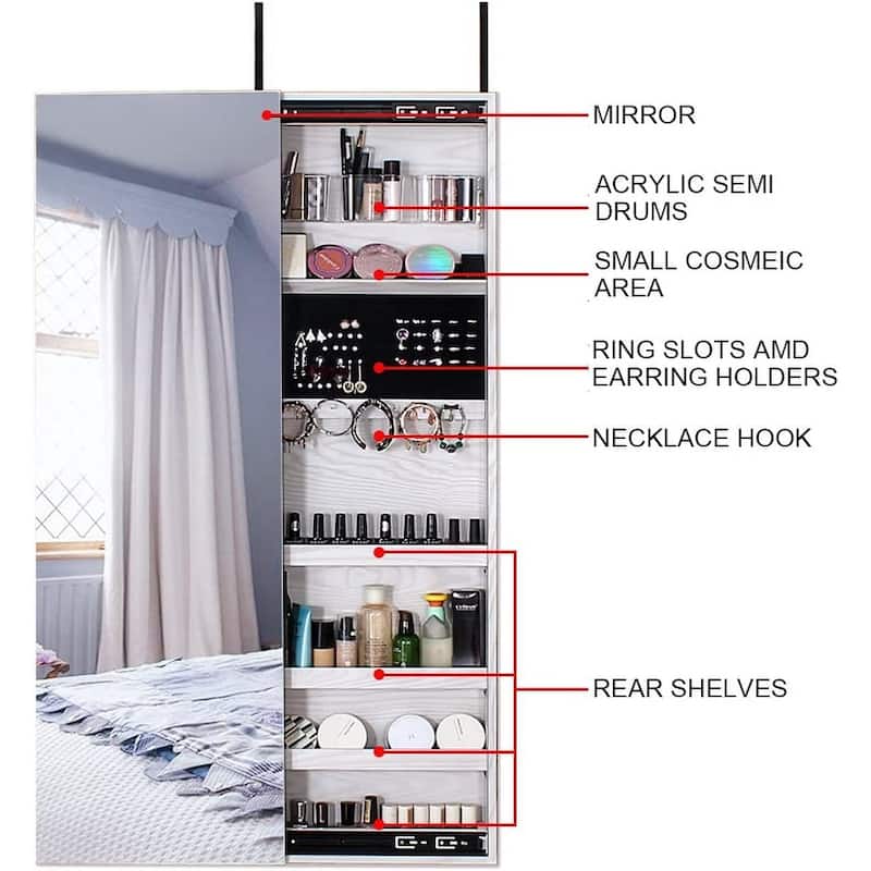 Door Mounted Jewelry Armoire
