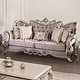 preview thumbnail 14 of 22, Furniture of America Cintel Traditional Velvet Tufted Wingback Sofa Champagne