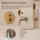 preview thumbnail 11 of 40, Wall Mounted Tub Faucet with Hand Shower Tub Filler Faucet Set
