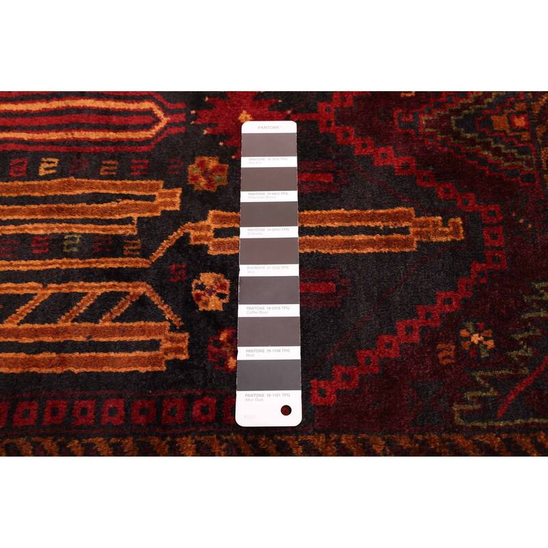 ECARPETGALLERY Hand-knotted Teimani Black, Red Wool Rug - 3'9 x 6'7